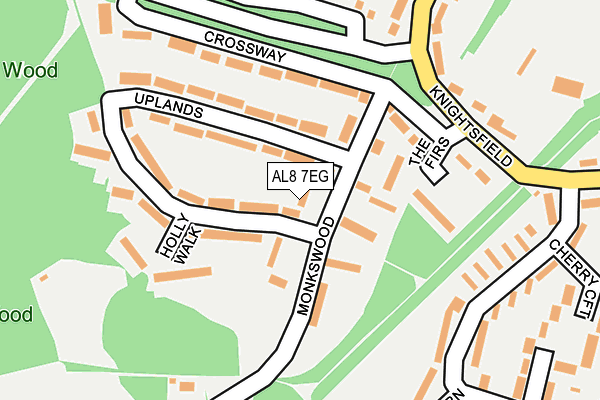 AL8 7EG map - OS OpenMap – Local (Ordnance Survey)