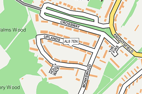 AL8 7EN map - OS OpenMap – Local (Ordnance Survey)
