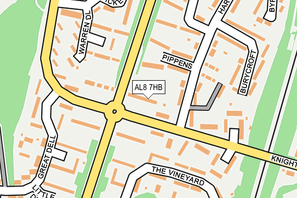 AL8 7HB map - OS OpenMap – Local (Ordnance Survey)
