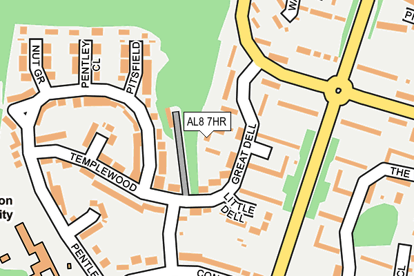 AL8 7HR map - OS OpenMap – Local (Ordnance Survey)