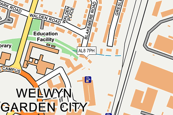 AL8 7PH map - OS OpenMap – Local (Ordnance Survey)