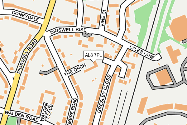 AL8 7PL map - OS OpenMap – Local (Ordnance Survey)