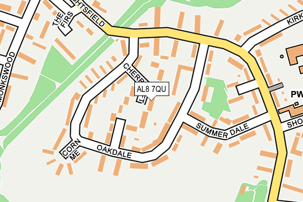 AL8 7QU map - OS OpenMap – Local (Ordnance Survey)