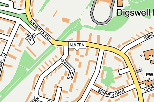 AL8 7RA map - OS OpenMap – Local (Ordnance Survey)