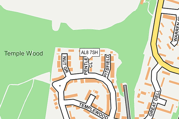 AL8 7SH map - OS OpenMap – Local (Ordnance Survey)