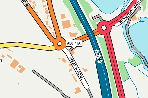 AL8 7TA map - OS OpenMap – Local (Ordnance Survey)