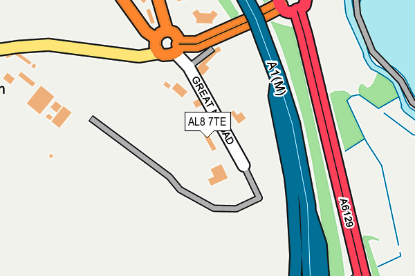 AL8 7TE map - OS OpenMap – Local (Ordnance Survey)