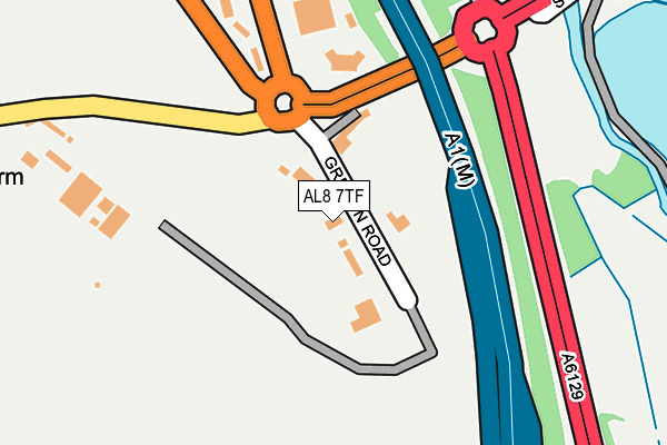 AL8 7TF map - OS OpenMap – Local (Ordnance Survey)