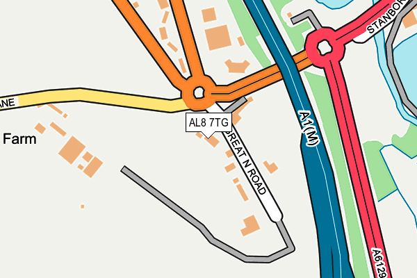 AL8 7TG map - OS OpenMap – Local (Ordnance Survey)