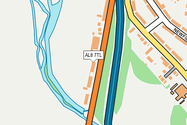 AL8 7TL map - OS OpenMap – Local (Ordnance Survey)
