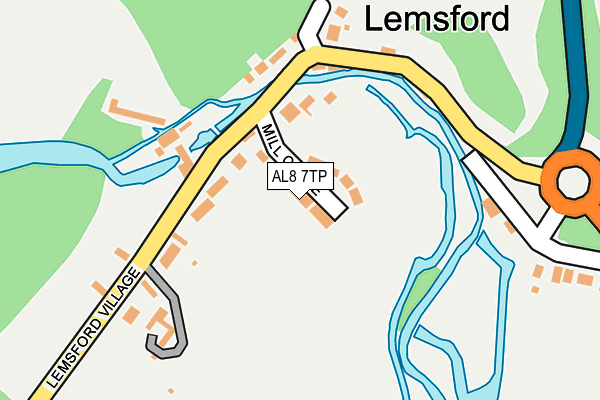 AL8 7TP map - OS OpenMap – Local (Ordnance Survey)