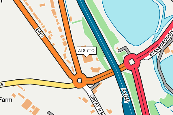 AL8 7TQ map - OS OpenMap – Local (Ordnance Survey)