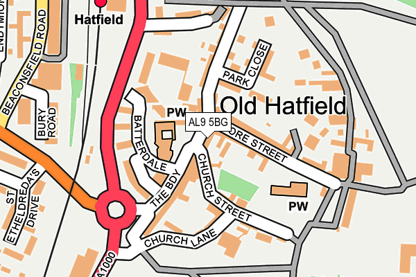 Map of BRADLEY JAMES HAIR LTD at local scale