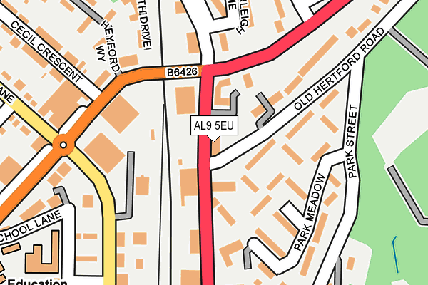 AL9 5EU map - OS OpenMap – Local (Ordnance Survey)