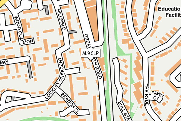 AL9 5LP map - OS OpenMap – Local (Ordnance Survey)