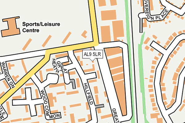 AL9 5LR map - OS OpenMap – Local (Ordnance Survey)