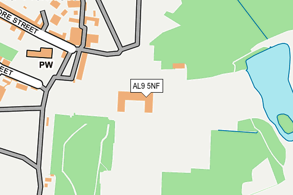 AL9 5NF map - OS OpenMap – Local (Ordnance Survey)