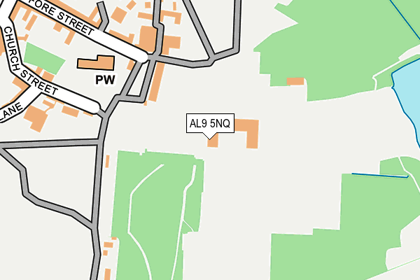 AL9 5NQ map - OS OpenMap – Local (Ordnance Survey)