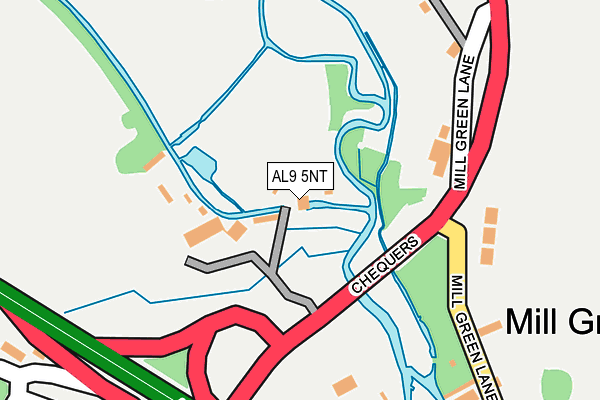 AL9 5NT map - OS OpenMap – Local (Ordnance Survey)