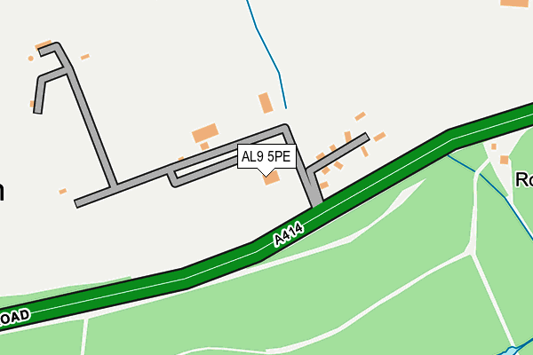 AL9 5PE map - OS OpenMap – Local (Ordnance Survey)