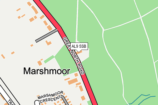 AL9 5SB map - OS OpenMap – Local (Ordnance Survey)