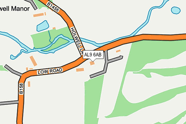 AL9 6AB map - OS OpenMap – Local (Ordnance Survey)