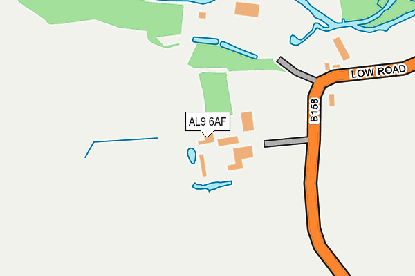 AL9 6AF map - OS OpenMap – Local (Ordnance Survey)