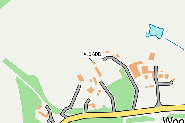 AL9 6DD map - OS OpenMap – Local (Ordnance Survey)