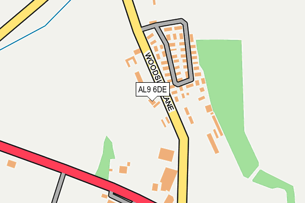 AL9 6DE map - OS OpenMap – Local (Ordnance Survey)
