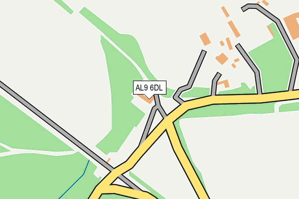 AL9 6DL map - OS OpenMap – Local (Ordnance Survey)