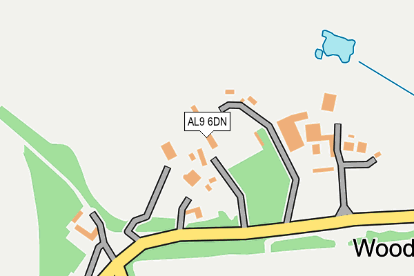 AL9 6DN map - OS OpenMap – Local (Ordnance Survey)