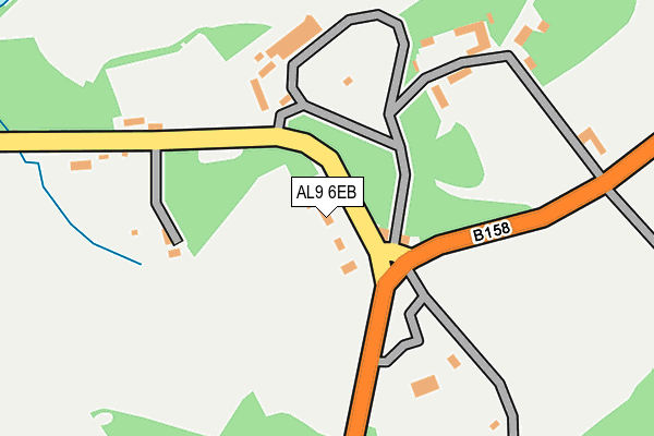 AL9 6EB map - OS OpenMap – Local (Ordnance Survey)