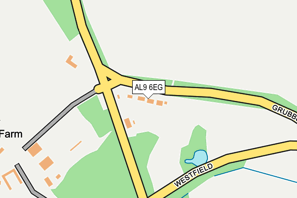 AL9 6EG map - OS OpenMap – Local (Ordnance Survey)