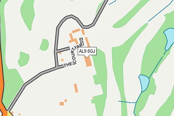 AL9 6GJ map - OS OpenMap – Local (Ordnance Survey)