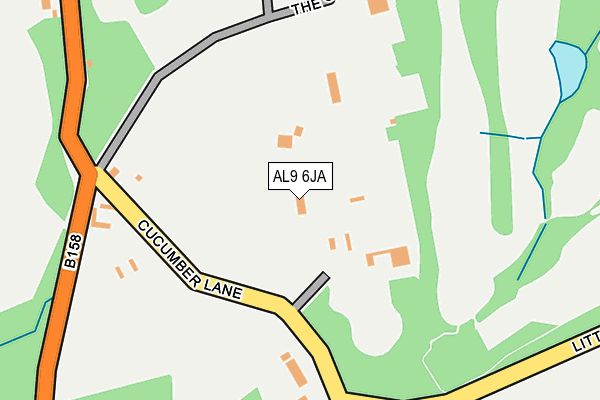 AL9 6JA map - OS OpenMap – Local (Ordnance Survey)