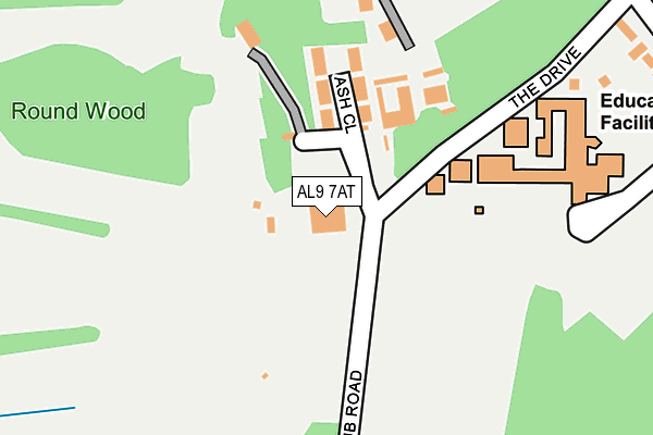AL9 7AT map - OS OpenMap – Local (Ordnance Survey)