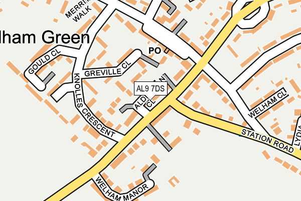 AL9 7DS map - OS OpenMap – Local (Ordnance Survey)