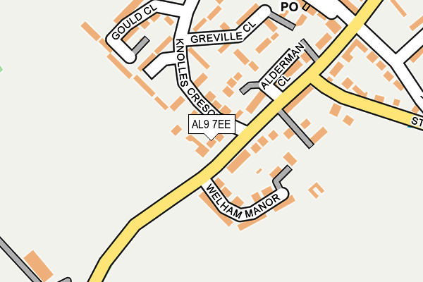 AL9 7EE map - OS OpenMap – Local (Ordnance Survey)