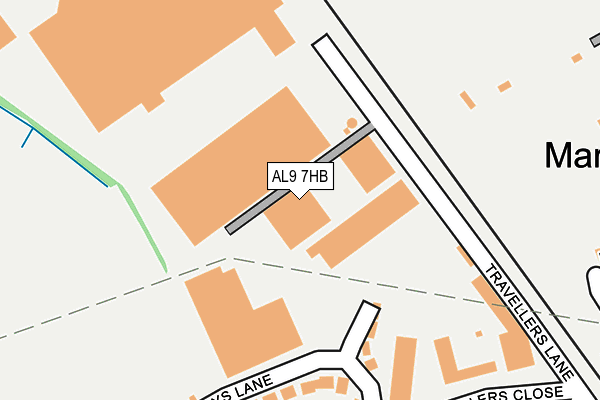 AL9 7HB map - OS OpenMap – Local (Ordnance Survey)