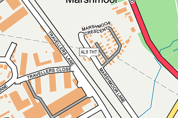AL9 7HT map - OS OpenMap – Local (Ordnance Survey)