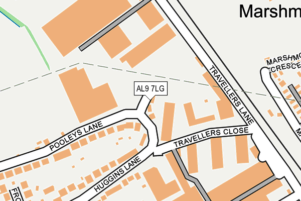 AL9 7LG map - OS OpenMap – Local (Ordnance Survey)