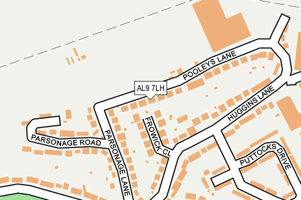 AL9 7LH map - OS OpenMap – Local (Ordnance Survey)