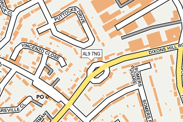 AL9 7NG map - OS OpenMap – Local (Ordnance Survey)
