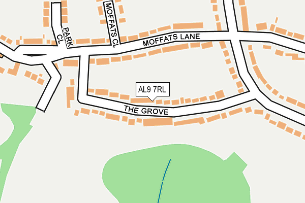 AL9 7RL map - OS OpenMap – Local (Ordnance Survey)