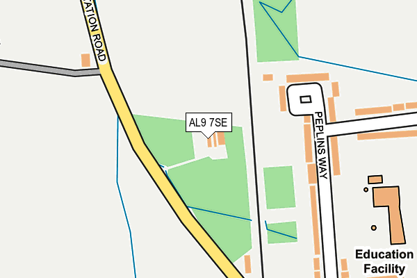 AL9 7SE map - OS OpenMap – Local (Ordnance Survey)