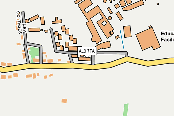 AL9 7TA map - OS OpenMap – Local (Ordnance Survey)