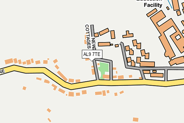 AL9 7TE map - OS OpenMap – Local (Ordnance Survey)