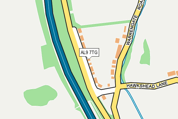 AL9 7TG map - OS OpenMap – Local (Ordnance Survey)