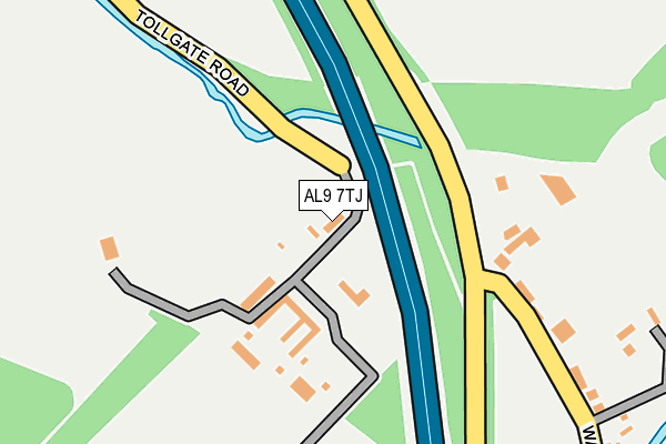 AL9 7TJ map - OS OpenMap – Local (Ordnance Survey)