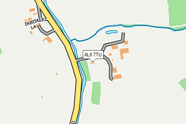 AL9 7TU map - OS OpenMap – Local (Ordnance Survey)